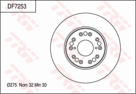 TRW DF7253 - Bremžu diski ps1.lv