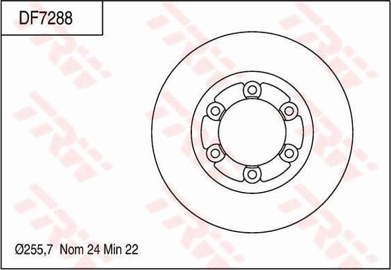 TRW DF7288 - Bremžu diski ps1.lv