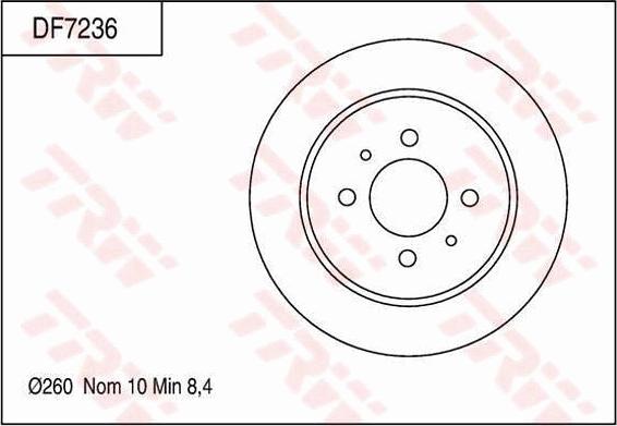 TRW DF7236 - Bremžu diski ps1.lv