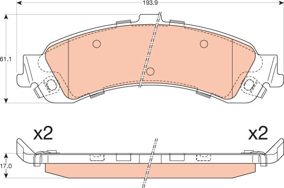 TRW GDB4454 - Bremžu uzliku kompl., Disku bremzes ps1.lv