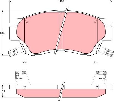 OEMparts 0449222150 - Bremžu uzliku kompl., Disku bremzes ps1.lv