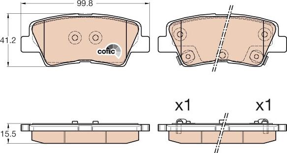 DJ Parts BP2135 - Bremžu uzliku kompl., Disku bremzes ps1.lv