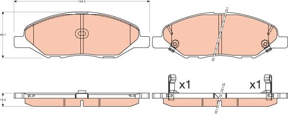 TRW GDB3577 - Bremžu uzliku kompl., Disku bremzes ps1.lv