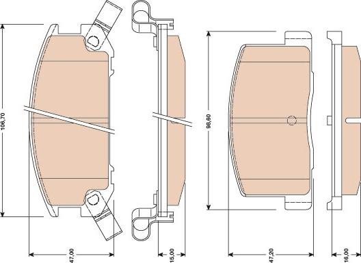 BOSCH 0 986 AB2 117 - Bremžu uzliku kompl., Disku bremzes ps1.lv