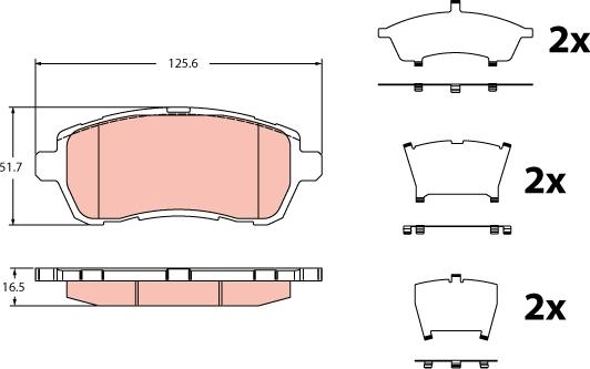 TRW GDB2404 - Bremžu uzliku kompl., Disku bremzes ps1.lv