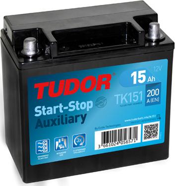 Tudor TK151 - Startera akumulatoru baterija ps1.lv