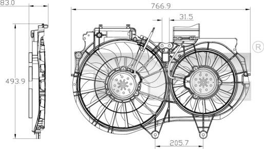 TYC 802-0053 - Ventilators, Motora dzesēšanas sistēma ps1.lv