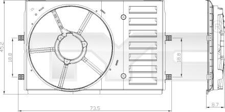 TYC 837-0035-1 - Kronšteins, Radiatora ventilators ps1.lv