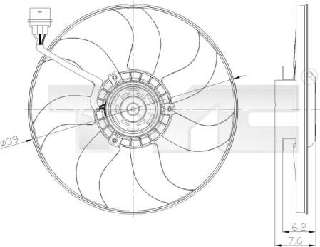 TYC 837-0036 - Ventilators, Motora dzesēšanas sistēma ps1.lv
