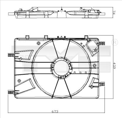 TYC 825-0016-1 - Kronšteins, Radiatora ventilators ps1.lv