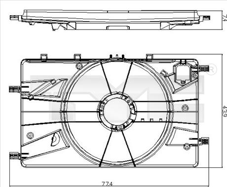 TYC 825-0017-1 - Kronšteins, Radiatora ventilators ps1.lv