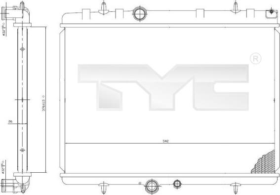 TYC 705-0065 - Radiators, Motora dzesēšanas sistēma ps1.lv