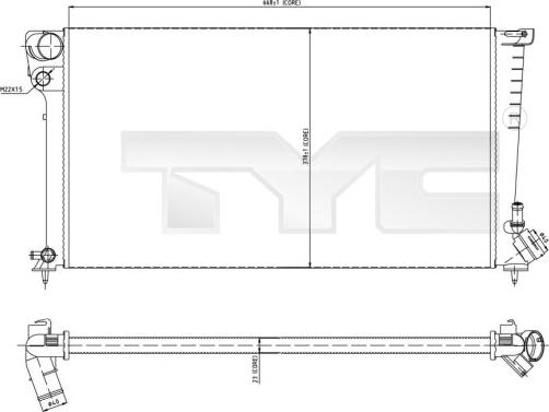 TYC 705-0001 - Radiators, Motora dzesēšanas sistēma ps1.lv