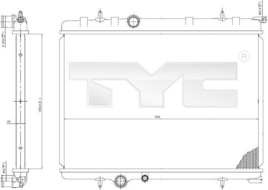 TYC 705-0028 - Radiators, Motora dzesēšanas sistēma ps1.lv