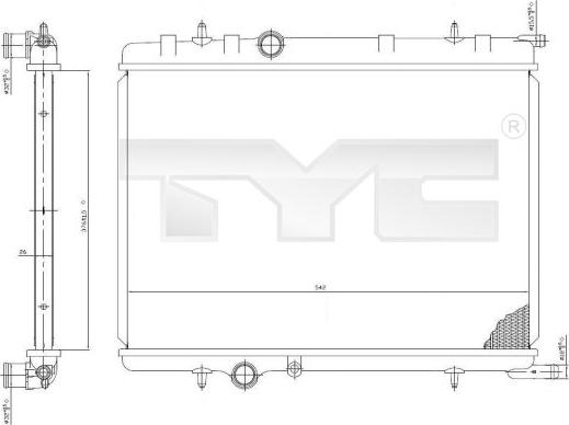 TYC 705-0027 - Radiators, Motora dzesēšanas sistēma ps1.lv