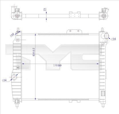 TYC 706-0021-R - Radiators, Motora dzesēšanas sistēma ps1.lv