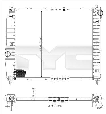 TYC 706-0021 - Radiators, Motora dzesēšanas sistēma ps1.lv