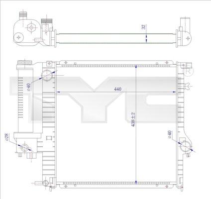 TYC 703-0009-R - Radiators, Motora dzesēšanas sistēma ps1.lv