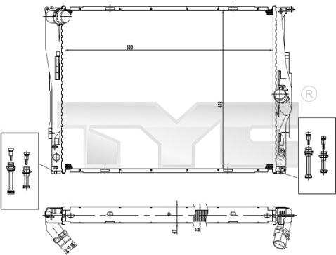 TYC 703-0004 - Radiators, Motora dzesēšanas sistēma ps1.lv