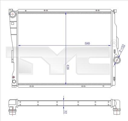 TYC 703-0006-R - Radiators, Motora dzesēšanas sistēma ps1.lv