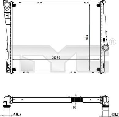 TYC 703-0006 - Radiators, Motora dzesēšanas sistēma ps1.lv