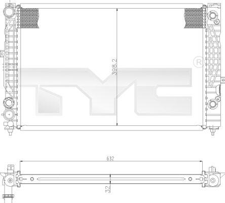 TYC 702-0009 - Radiators, Motora dzesēšanas sistēma ps1.lv