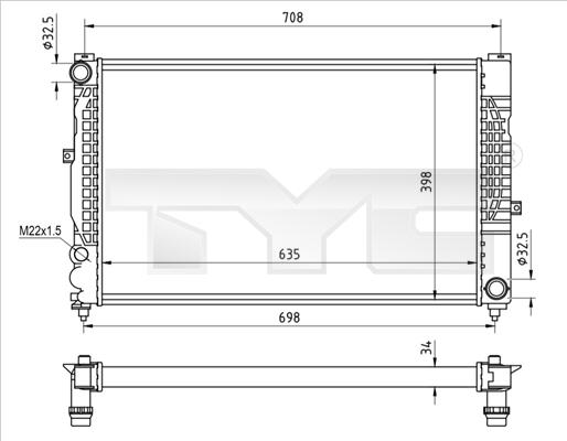 TYC 702-0010-R - Radiators, Motora dzesēšanas sistēma ps1.lv