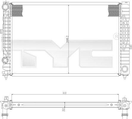 TYC 702-0010 - Radiators, Motora dzesēšanas sistēma ps1.lv