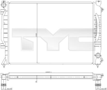 TYC 702-0017 - Radiators, Motora dzesēšanas sistēma ps1.lv