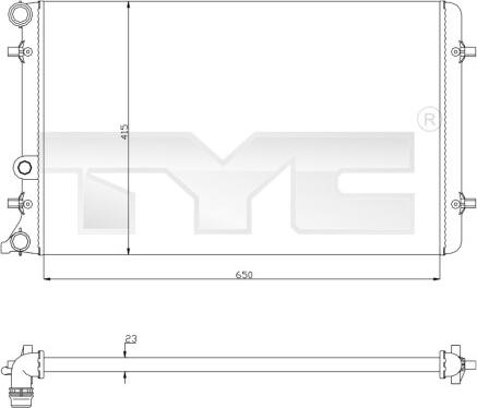 TYC 702-0033 - Radiators, Motora dzesēšanas sistēma ps1.lv