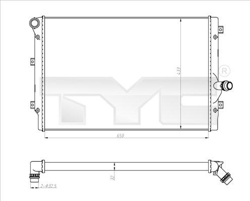 TYC 702-0024-R - Radiators, Motora dzesēšanas sistēma ps1.lv