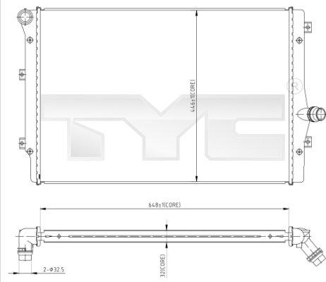 TYC 702-0024 - Radiators, Motora dzesēšanas sistēma ps1.lv