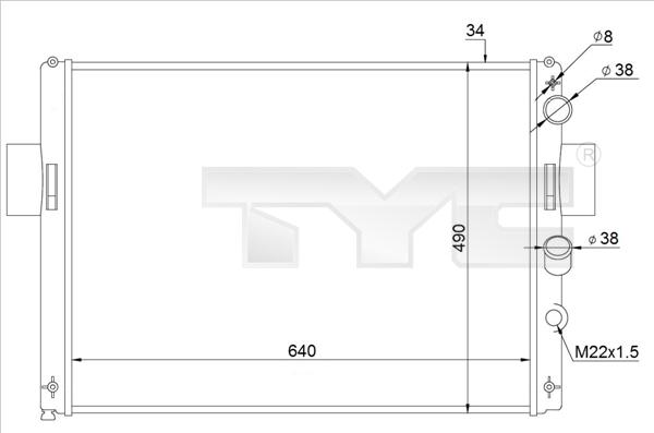 TYC 715-0003-R - Radiators, Motora dzesēšanas sistēma ps1.lv