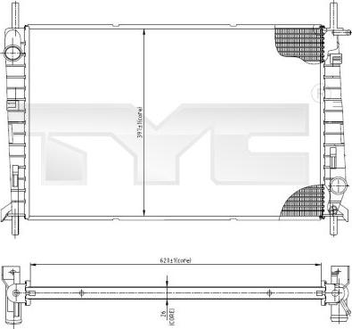 TYC 710-0045 - Radiators, Motora dzesēšanas sistēma ps1.lv