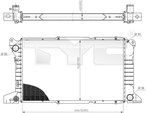 TYC 710-0053 - Radiators, Motora dzesēšanas sistēma ps1.lv