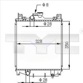 TYC 735-0031 - Radiators, Motora dzesēšanas sistēma ps1.lv