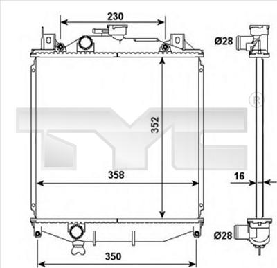 TYC 735-0032 - Radiators, Motora dzesēšanas sistēma ps1.lv