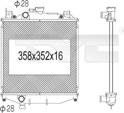 TYC 735-1006 - Radiators, Motora dzesēšanas sistēma ps1.lv