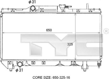 TYC 736-0097 - Radiators, Motora dzesēšanas sistēma ps1.lv