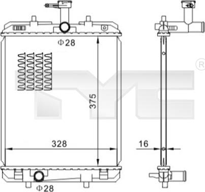 TYC 736-0032 - Radiators, Motora dzesēšanas sistēma ps1.lv