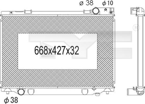 TYC 736-1031 - Radiators, Motora dzesēšanas sistēma ps1.lv