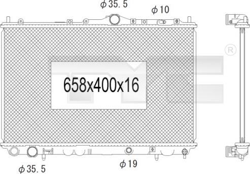 TYC 738-1002 - Radiators, Motora dzesēšanas sistēma ps1.lv