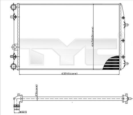 TYC 737-0041 - Radiators, Motora dzesēšanas sistēma ps1.lv