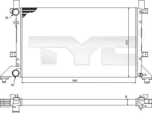 TYC 737-0056 - Radiators, Motora dzesēšanas sistēma ps1.lv