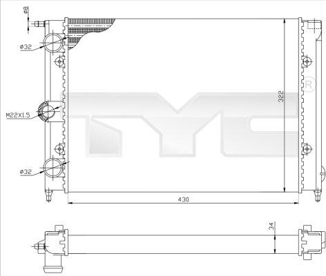 TYC 737-0050 - Radiators, Motora dzesēšanas sistēma ps1.lv