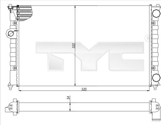 TYC 737-0016 - Radiators, Motora dzesēšanas sistēma ps1.lv