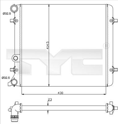 TYC 737-0010 - Radiators, Motora dzesēšanas sistēma ps1.lv