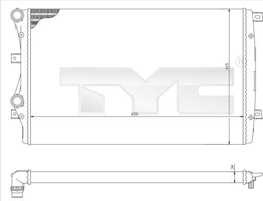 TYC 737-0017-R - Radiators, Motora dzesēšanas sistēma ps1.lv