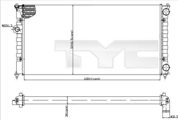 TYC 737-0029 - Radiators, Motora dzesēšanas sistēma ps1.lv