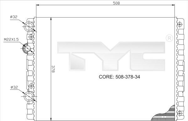 TYC 737-0024 - Radiators, Motora dzesēšanas sistēma ps1.lv